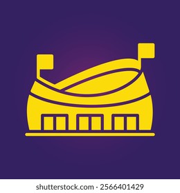 Stadium trendy artwork beautiful abstract vector illustration colorful yellow design.eps
