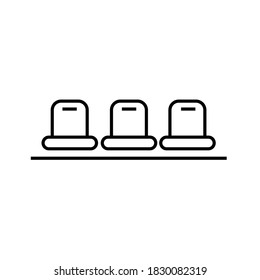 Stadium tribune icon on white background