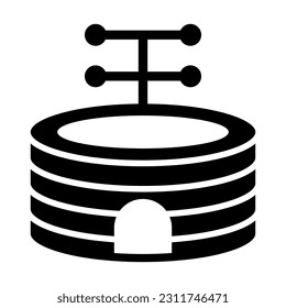 Stadium Vector Glyph Icon For Personal And Commercial Use.
