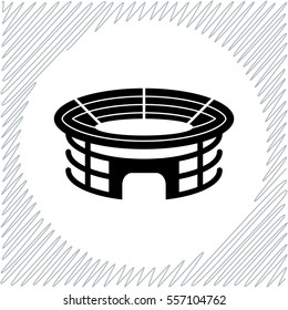 Stadium Vector Icon Black Illustration Stock Vector (Royalty Free ...