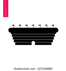 Stadium vector icon, logo