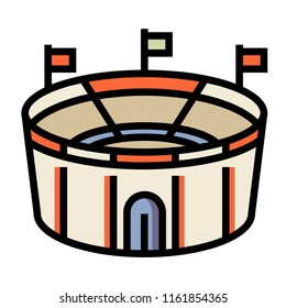 A stadium vector illustration in line color design