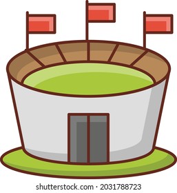 stadium Vector illustration on a transparent background. Premium quality symbols. Vector Line Flat color  icon for concept and graphic design.