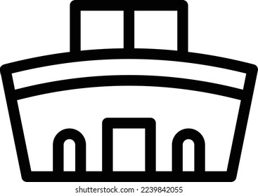 stadium  Vector illustration on a transparent background. Premium quality symmbols. Thin line vector icons for concept and graphic design. 
