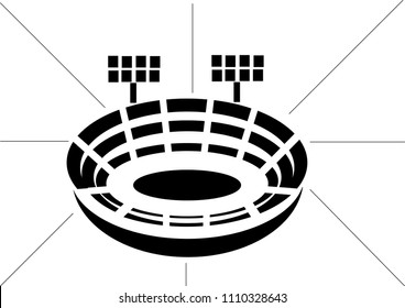 a stadium vector with the image position visible from above