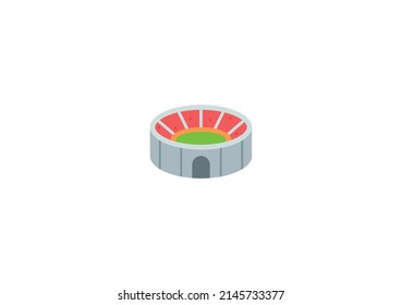 Stadion Vector isoliert Emoticon. Stadionsymbol