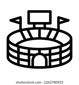 Stadium Vector Line Icon Design