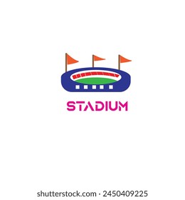 stadium vector minimalist image or logo or flat logo