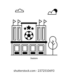 Stadium vector Solid  Design illustration. Symbol on White background EPS 10 File 