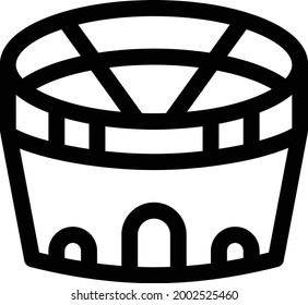 stadium vector thin line icon