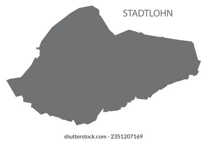 Stadtlohn Deutsche Stadtplan graue Silhouettenform