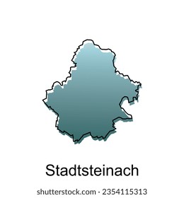 Stadtsteinach City Map Illustration Design, World Map International vector template with outline graphic