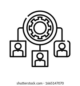 Staff abilities line icon, concept sign, outline vector illustration, linear symbol.