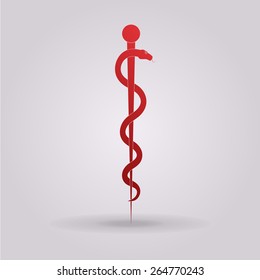 Staff of Aesculapius medical symbol