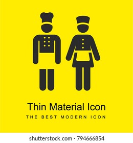 Staff bright yellow material minimal icon or logo design