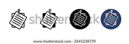 Staff Bulletin icon sheet multiple style collection