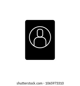staff card icon. Element of simple icon for websites, web design, mobile app, info graphics. Signs and symbols collection icon for design and development on white background
