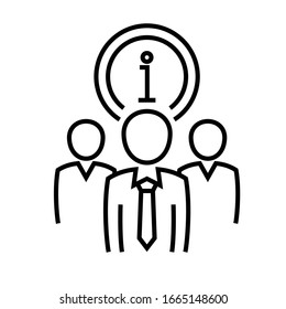 Icono de línea de desarrollo del personal, signo de concepto, ilustración de vector de esquema, símbolo lineal.