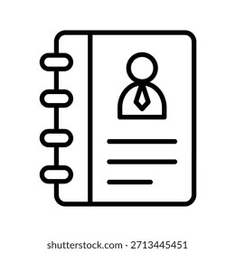 Ilustración vectorial de iconos de esquema de directorio de personal