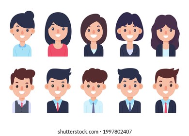 The staff are dressed politely. Business men and women. job application concept