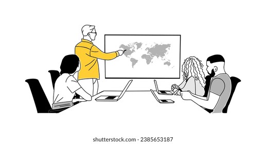 Staff education business concept vector on white.