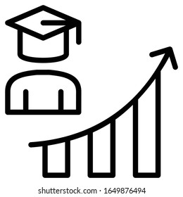 Staff Educational Development Concept, hrm symbol on white background, Business Training Program and Career Growth Vector Icon design