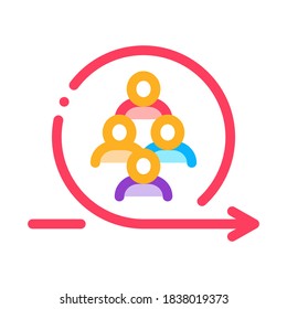 vector de icono de intercambio de personal. signo de intercambio de personal. ilustración de símbolo de color