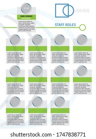 Staff Flow Chart Template on illustration graphic vector