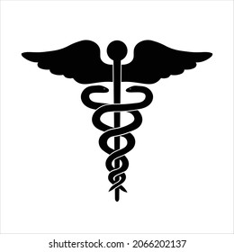 Staff of Hermes, medical symbol, illustration vectoer eps 10