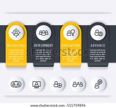 staff hr employee development timeline template stock vector development timeline template