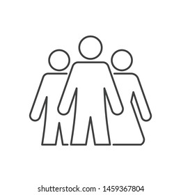 Staff icon isolated on white background. Teamwork symbol modern simple vector icon for website design, mobile app, ui. Vector Illustration