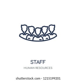 Staff icon. Staff linear symbol design from Human resources collection.