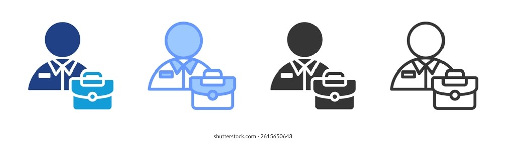 Staff icon set multiple style collection