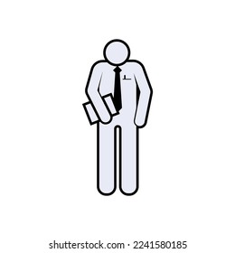 Staff Icon. Teacher, Lecturer Symbol. Applied for Design Element, Presentation, Website or Apps.