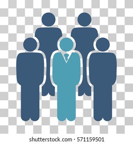Staff icon. Vector illustration style is flat iconic bicolor symbol, cyan and blue colors, transparent background. Designed for web and software interfaces.