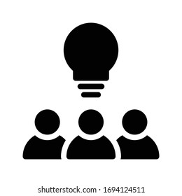 staff idea vector glyph color icon 