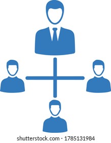 Staff layout icon / blue color
