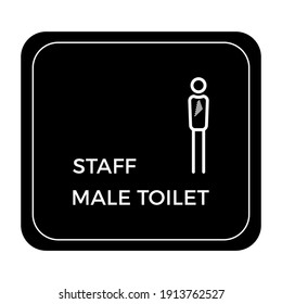 Staff male toilet sign and symbol graphic design vector illustration