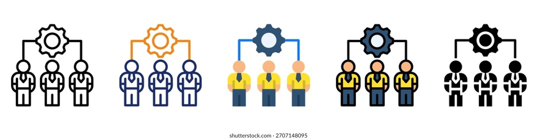 Ícone de Gerenciamento de Equipe - Ilustração de Vetor de Vários Estilos