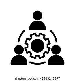 Staff management vector icon which can easily modify or edit

