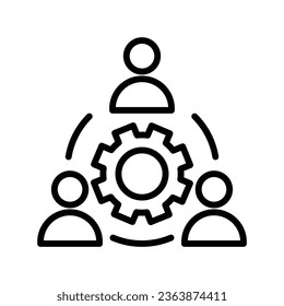 Icono del vector de gestión del personal que puede modificar o editar fácilmente

