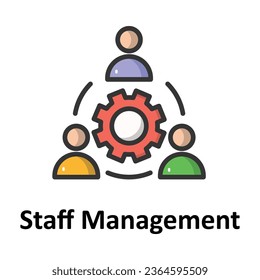 Staff management vector icon which can easily modify or edit

