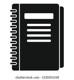 Staff notebook icon. Simple illustration of staff notebook vector icon for web design isolated on white background