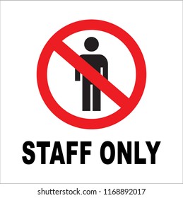 Staff Only Sign