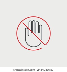 staff only thin line pictogram vector icon