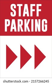 Staff Parking Sign | Directional Signage for Event Crew and Catering Services | 36" x 24" Sandwich Board Template
