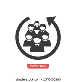 Staff people vector icon