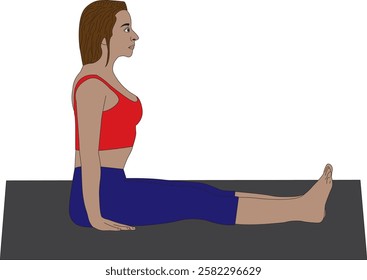 Staff Pose Yoga Vector Dandasana