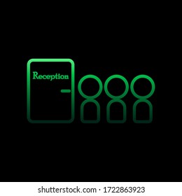personal en la recepción icono de nolan. Línea delgada simple, contorno vectorial de iconos de conferencia para ui y ux, sitio web o aplicación móvil