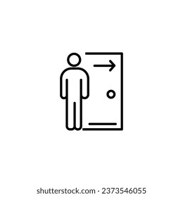 Icono de vector simple moderno de renuncia del personal